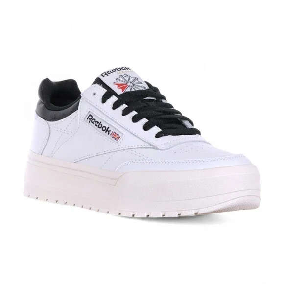 Reebok Men's Club C Megacourt White/Chalk/Black Sneakers 100201238 - Picture 2 of 4